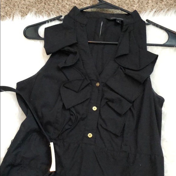 Black Express Ruffle Dress - Picture 2 of 4